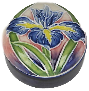 Ceramic Trinket Box Old Tupton Ware Tube Lined Hand Painted Made Flowers New