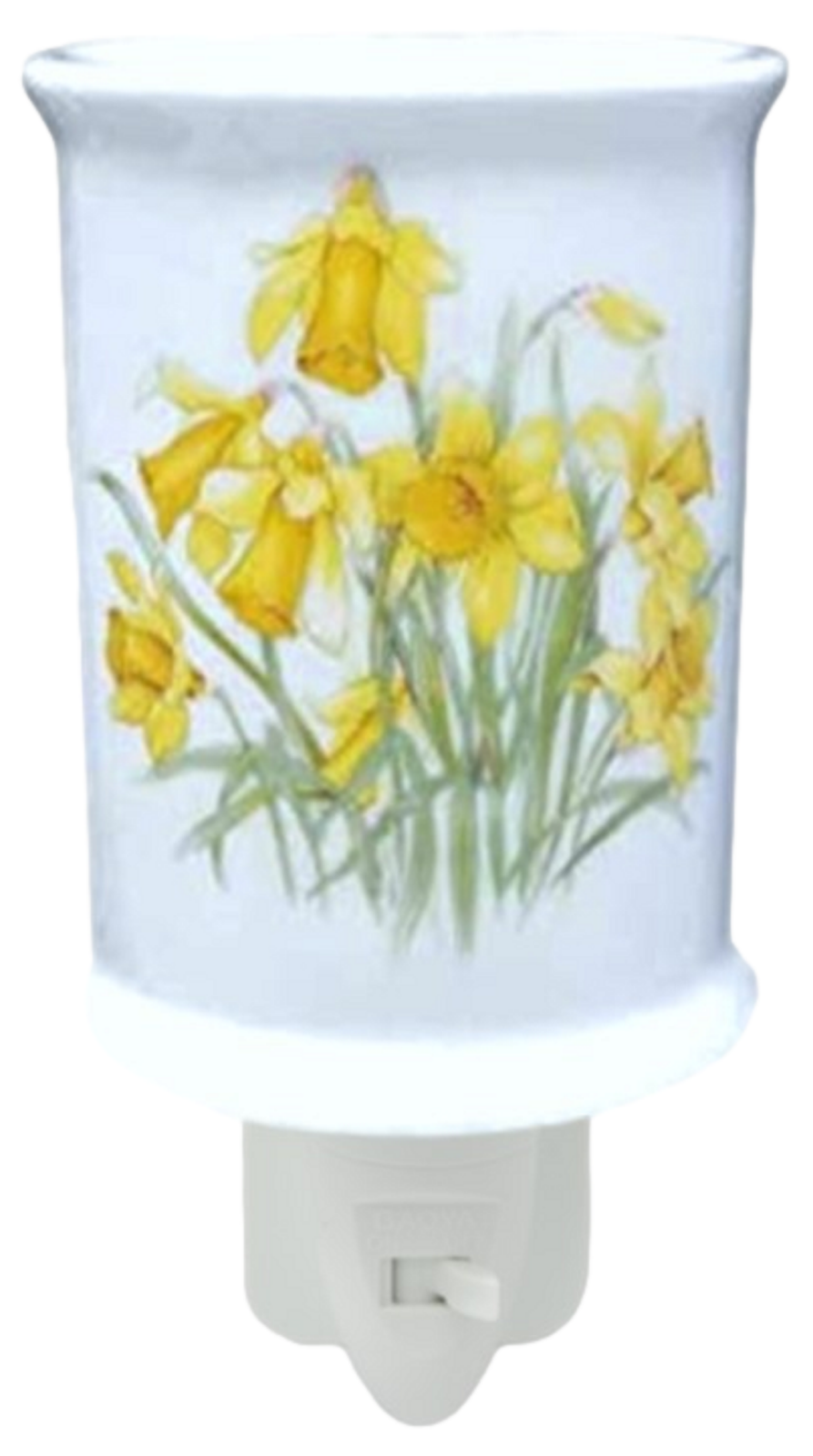 Ceramic Floral LED Night Light Electric Plug In On/Off Switch 6 Assorted Designs