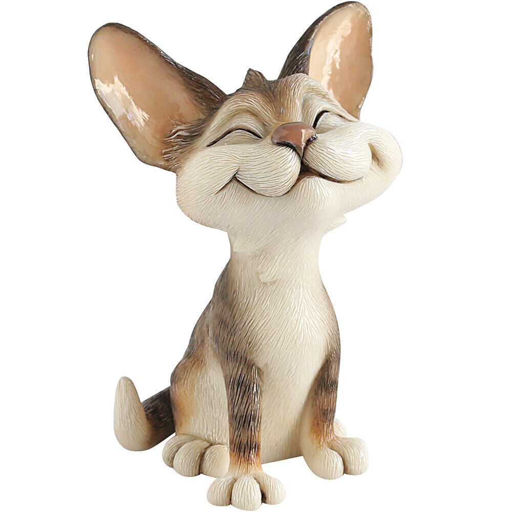 Arora Cat Ornament Figurine Choice of Black Tabby Smiling Cat Lucky Purdy Amber