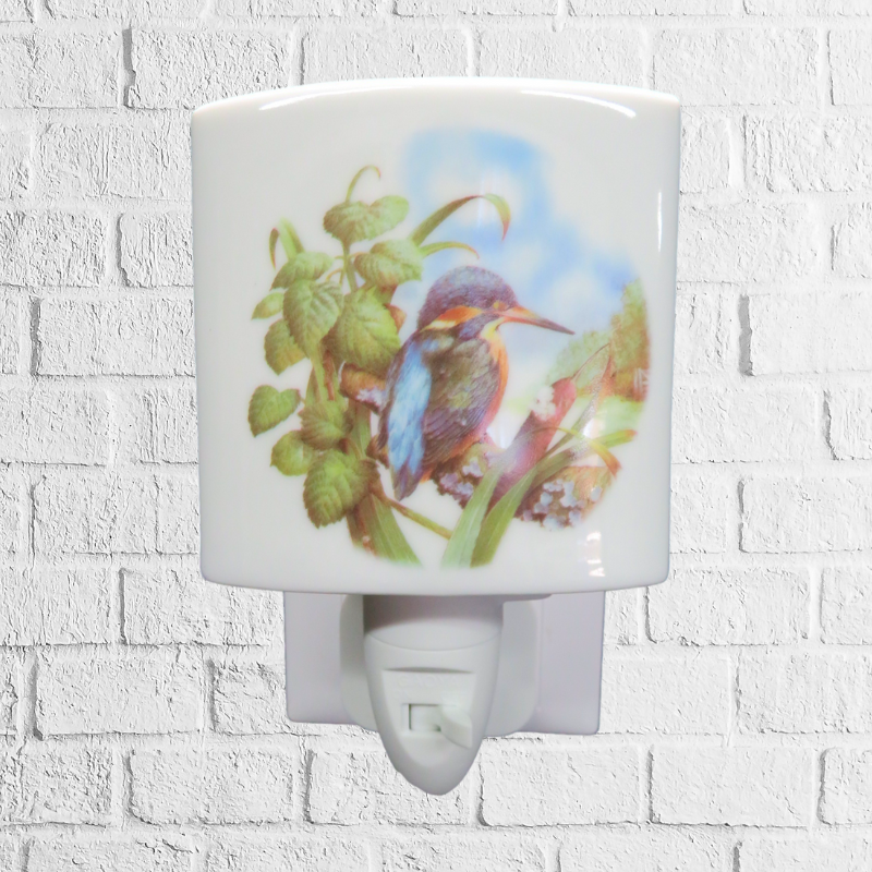 Kingfisher LED Night Light China Electric Uk Plug In On/Off Switch NEW Bird Lamp