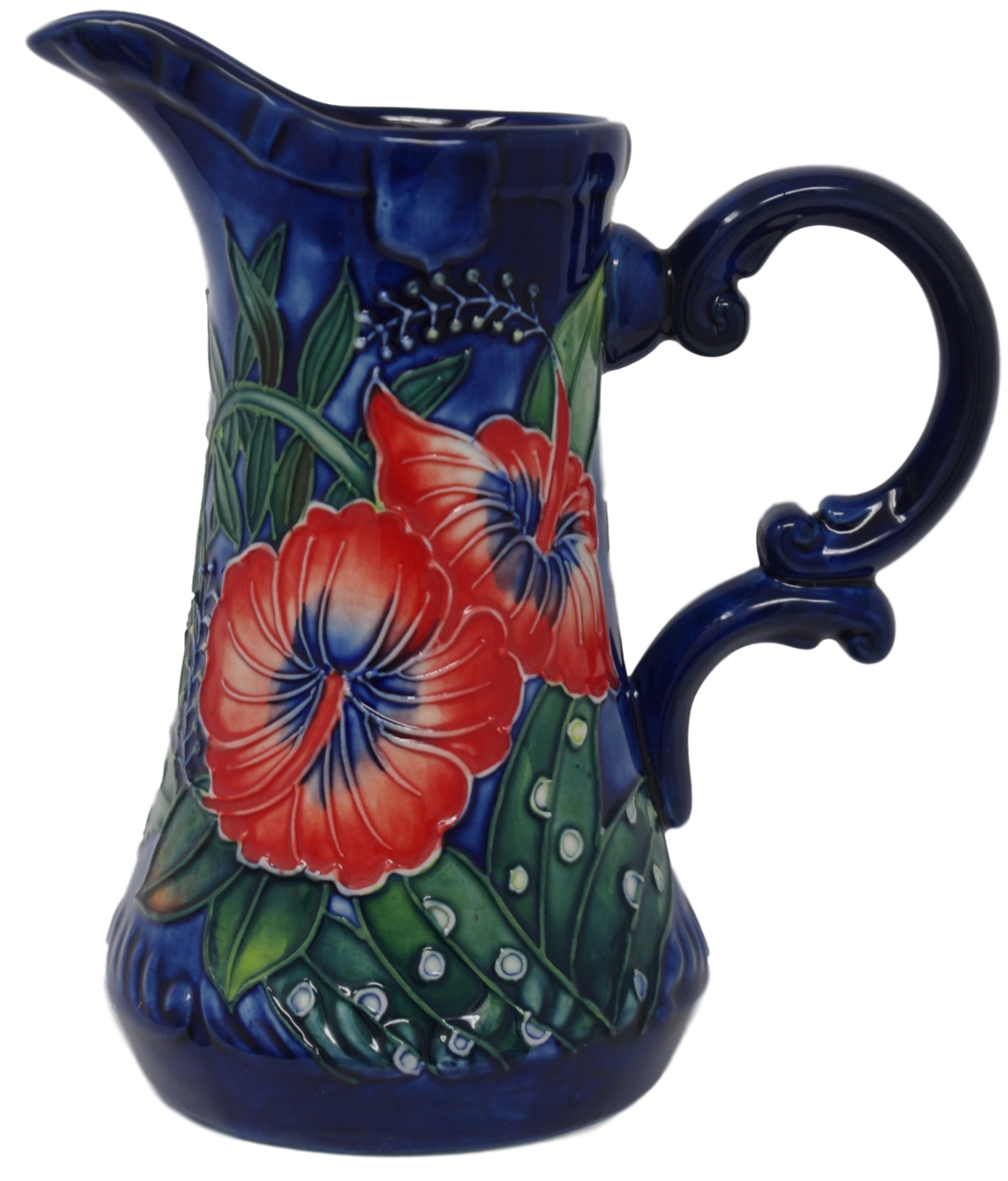 Old Tupton Ceramic Jug Pitcher Floral Design Multicoloured Hibiscus Brand New 6&quot;