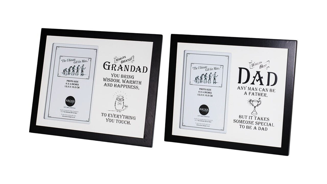 Photo Frame Sentimental Dad Or Grandad Ideal Fathers Day Gift Black &amp; White