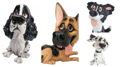 Dog Ornament Figurine Choice of Collie German Shepherd Dalmatian or Spaniel