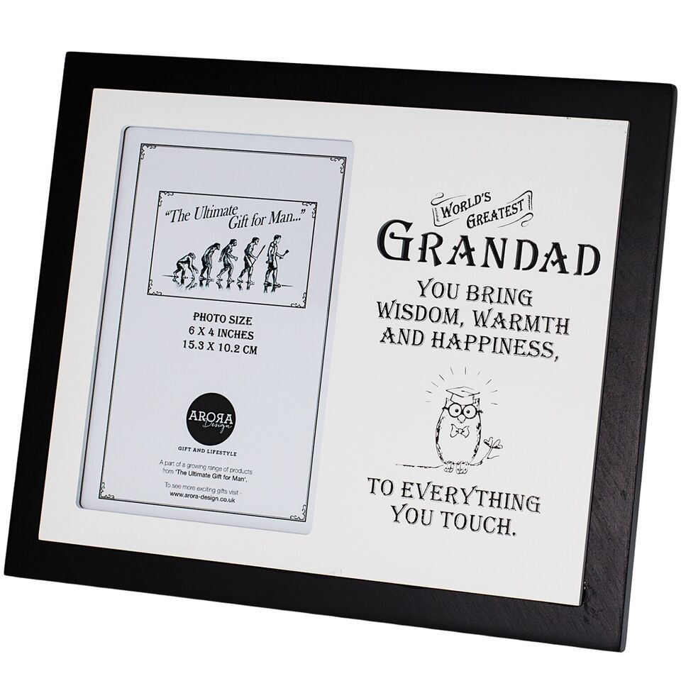 Photo Frame Sentimental Dad Or Grandad Ideal Fathers Day Gift Black &amp; White