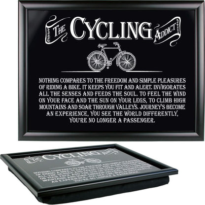 Sports Lap Tray Cricket Or Cycling Beanbag Hobbies Food Tray Either Ideal Gift