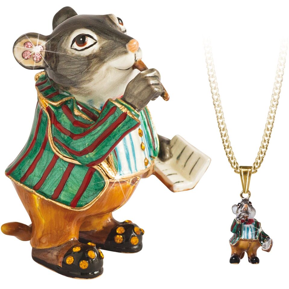 Trinket Box &amp; Pendant Necklace Wind in The Willows Characters Gift Boxed
