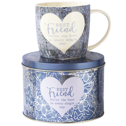 Family Mug in a Tin Choice Auntie Best Friend Daughter Friendship Mum or Sister