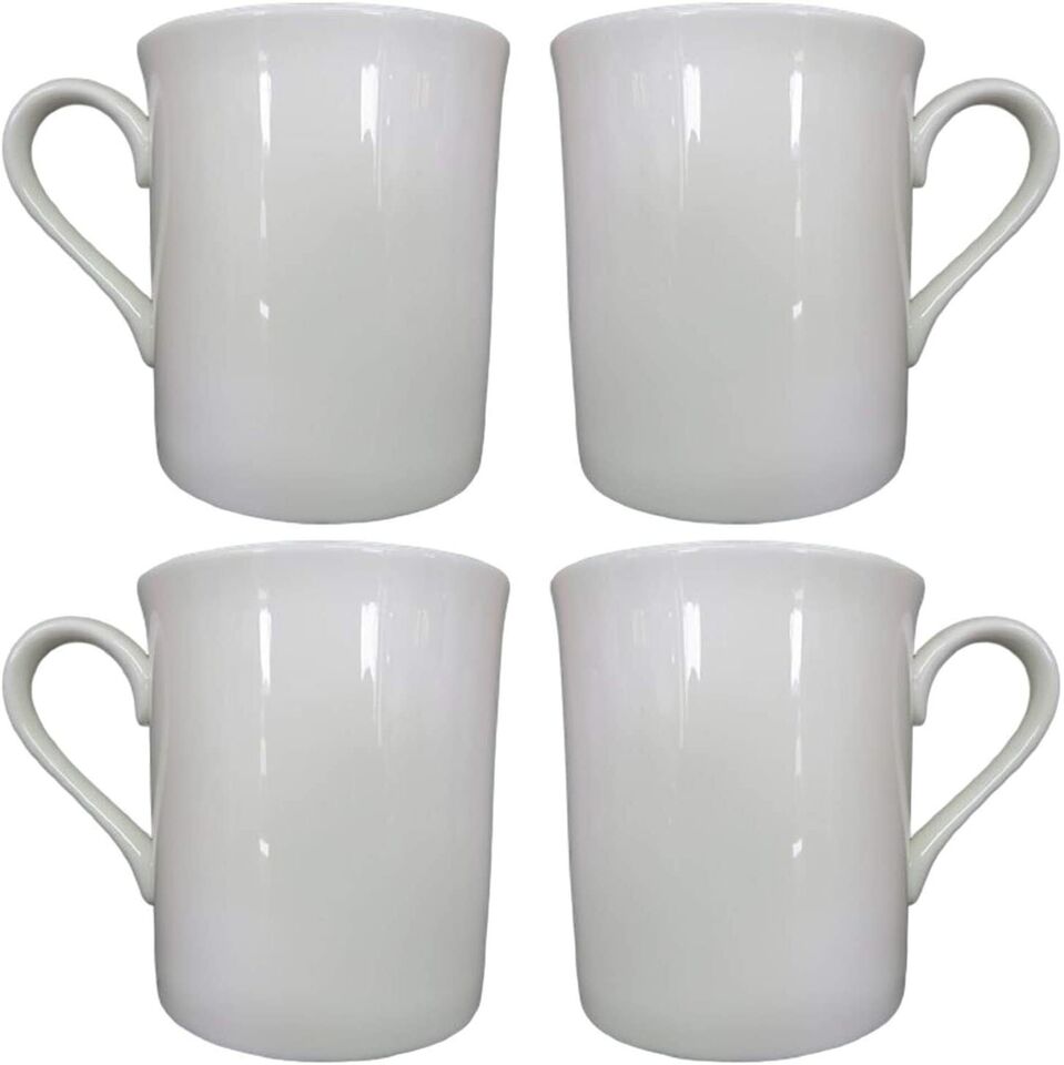 White Bone China Mugs Sets Pack Of 4,8,12, 36 or 48 Ideal Tea Coffee 1/2 pint