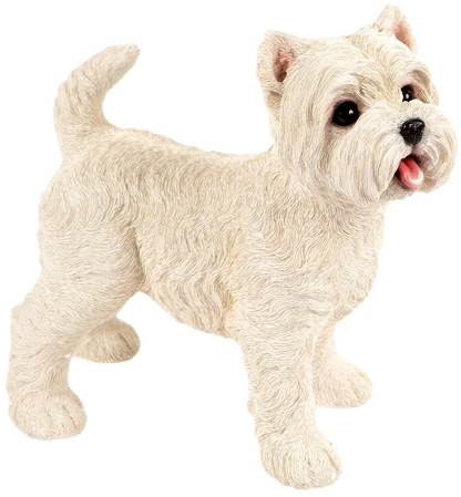 West Highland Terrier Ornament Resin White Westie Home Garden Figurine In or Out