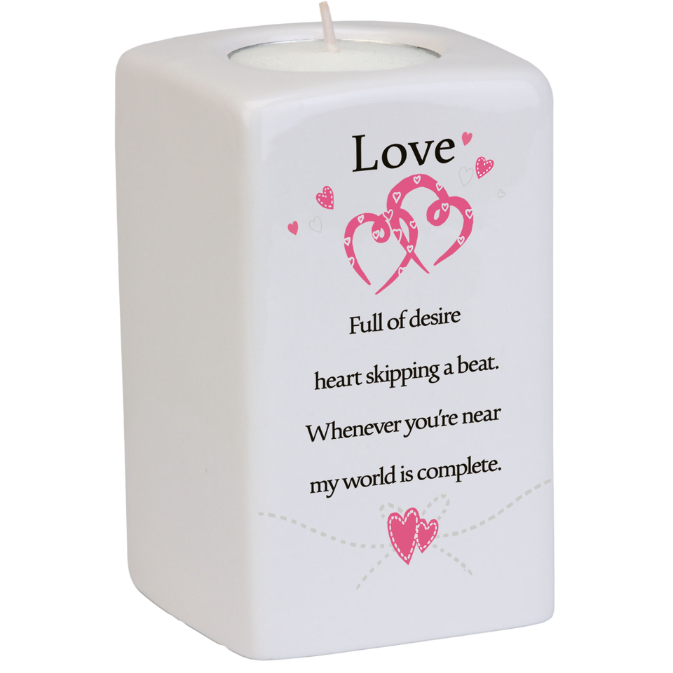 Tea Light Holder China Sister Love Happy Anniversary Gift Box Sentimental Verse