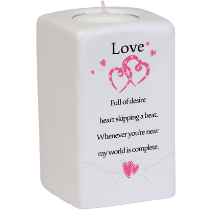 Tea Light Holder China Sister Love Happy Anniversary Gift Box Sentimental Verse