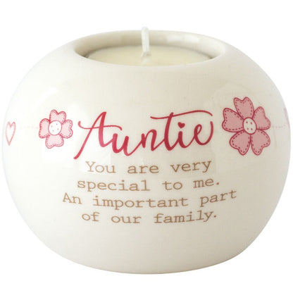 Tea Light Holder Auntie Best Friend Daughter Friendship Mum or Sister Gift Box