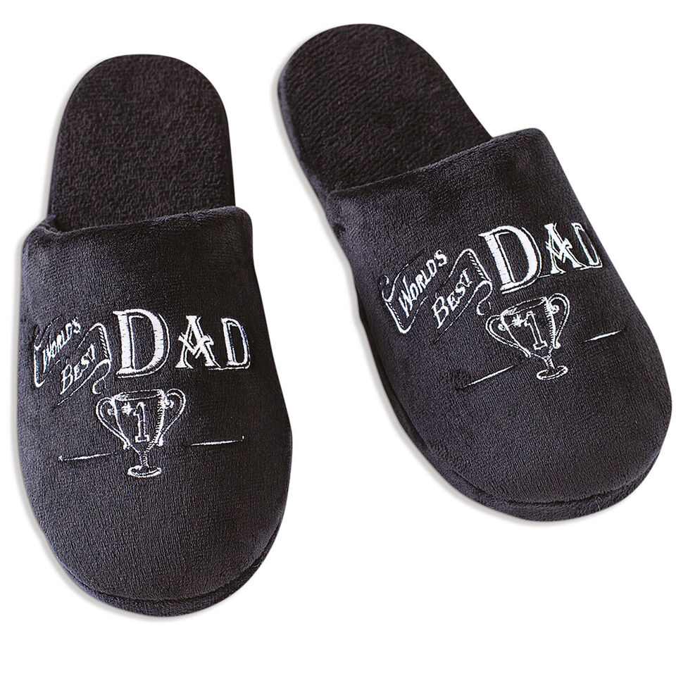 Mens Slippers Dad Or Grandads Ideal Novelty Fathers Day Sizes Small to Large